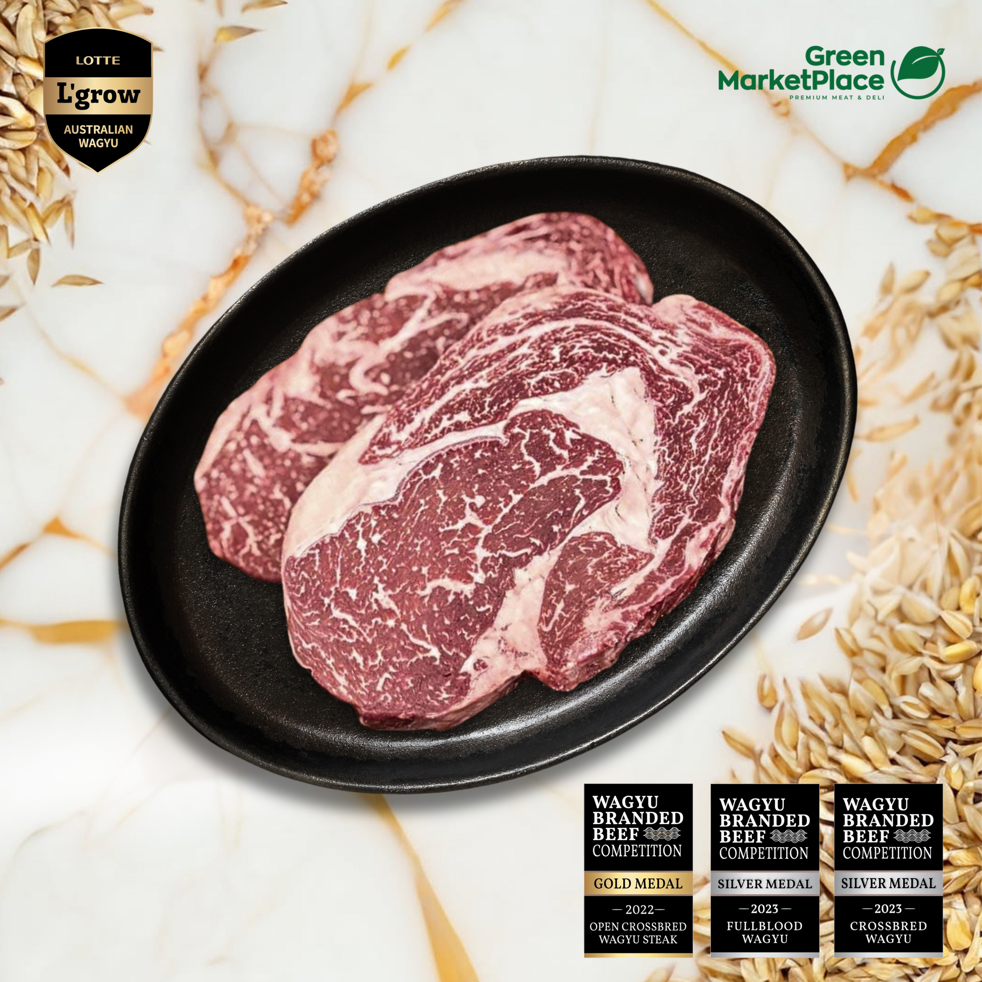 LOTTE Lgrow Wagyu Cube Roll/Ribeye of Green Marketplace PH