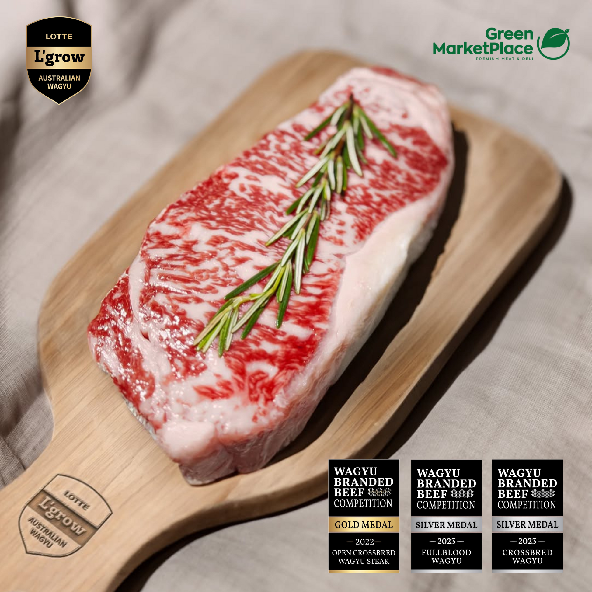 Lotte Lgrow Australian Wagyu Striploin of Green Marketplace PH-2